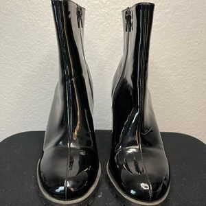 Black Faux Leather Forever 21 Boots.